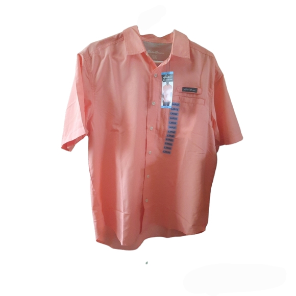 Eddie Bauer moisture wicking UPF 40 button-down shirt men's large - Picture 5 of 6